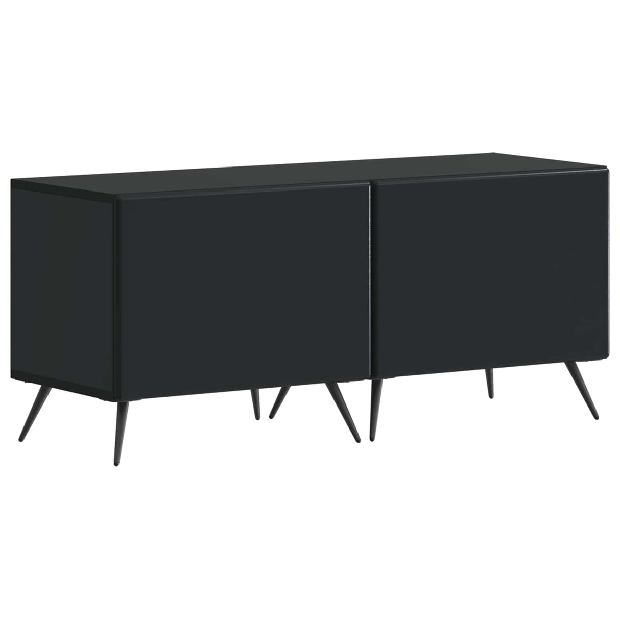 vidaXL 5-delige LED TV-kast Zwart Bewerkt hout
