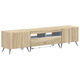 vidaXL 5-delige LED TV-kast Zwart Bewerkt hout
