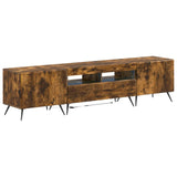 vidaXL 5-delige LED TV-kast Zwart Bewerkt hout