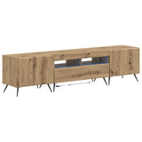 vidaXL 5-delige LED TV-kast Zwart Bewerkt hout
