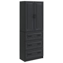 vidaXL Kast Set 2 pcs Zwart 66 x 34,5 x 87 cm Bewerkt hout