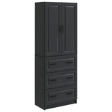 vidaXL Kast Set 2 pcs Zwart 66 x 34,5 x 87 cm Bewerkt hout
