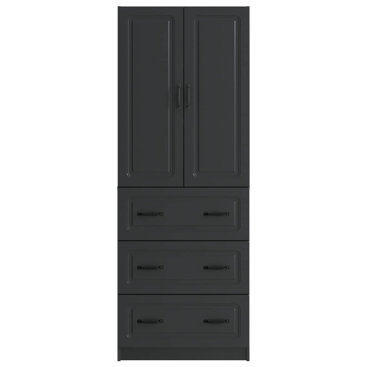 vidaXL Kast Set 2 pcs Zwart 66 x 34,5 x 87 cm Bewerkt hout