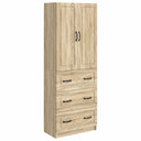 vidaXL Kast Set 2 pcs Zwart 66 x 34,5 x 87 cm Bewerkt hout