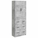 vidaXL Kast Set 2 pcs Zwart 66 x 34,5 x 87 cm Bewerkt hout
