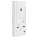 vidaXL Kast Set 2 pcs Zwart 66 x 34,5 x 87 cm Bewerkt hout