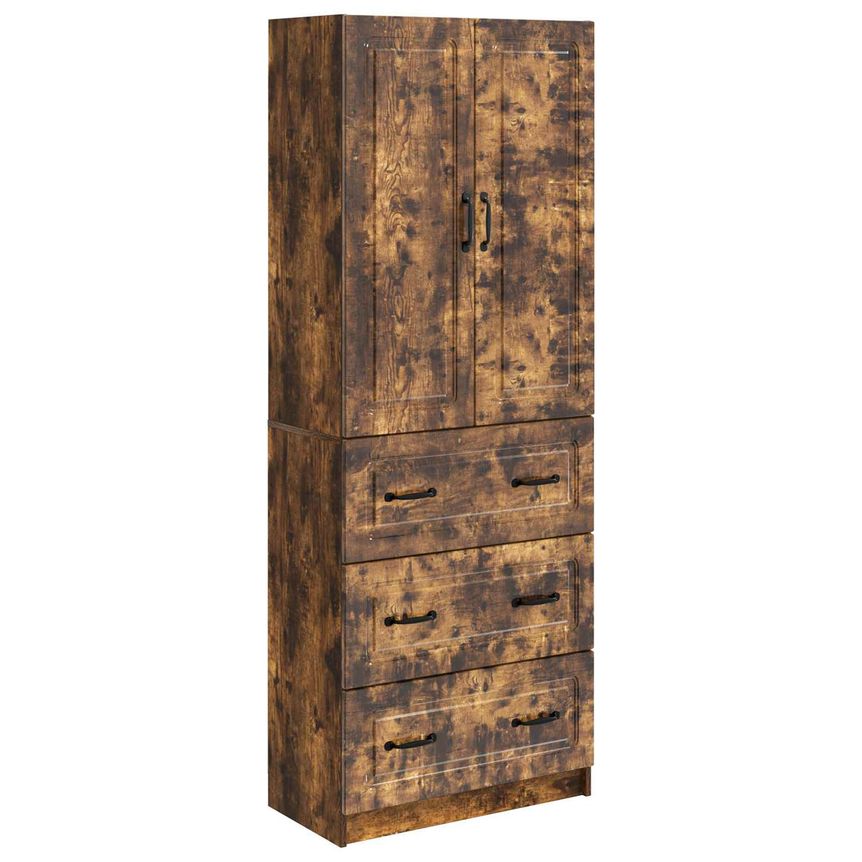 vidaXL Kast Set 2 pcs Zwart 66 x 34,5 x 87 cm Bewerkt hout