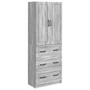 vidaXL Kast Set 2 pcs Zwart 66 x 34,5 x 87 cm Bewerkt hout