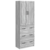 vidaXL Kast Set 2 pcs Zwart 66 x 34,5 x 87 cm Bewerkt hout