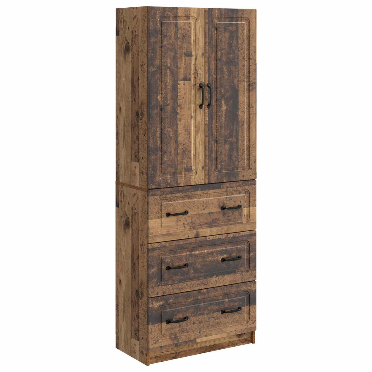 vidaXL Kast Set 2 pcs Zwart 66 x 34,5 x 87 cm Bewerkt hout