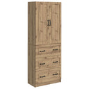 vidaXL Kast Set 2 pcs Zwart 66 x 34,5 x 87 cm Bewerkt hout
