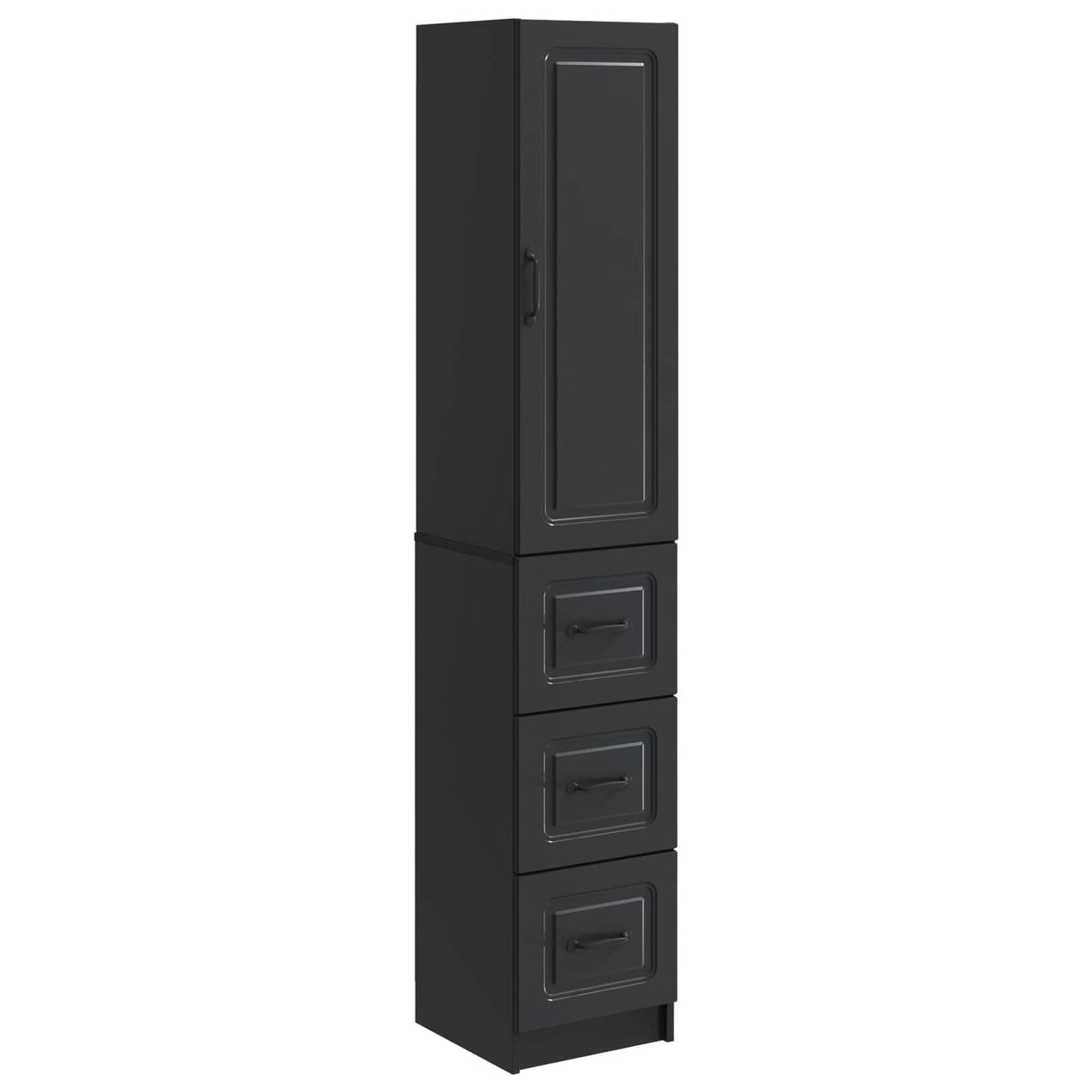 vidaXL Kast Set 2 pcs Zwart 33 x 34,5 x 87 cm Bewerkt hout