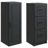 vidaXL Kast Set 2 pcs Zwart 33 x 34,5 x 87 cm Bewerkt hout