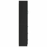 vidaXL Kast Set 2 pcs Zwart 33 x 34,5 x 87 cm Bewerkt hout
