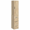 vidaXL Kast Set 2 pcs Zwart 33 x 34,5 x 87 cm Bewerkt hout