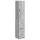 vidaXL Kast Set 2 pcs Zwart 33 x 34,5 x 87 cm Bewerkt hout