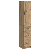 vidaXL Kast Set 2 pcs Zwart 33 x 34,5 x 87 cm Bewerkt hout