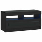 vidaXL 5-delige LED TV-kast Zwart Bewerkt hout