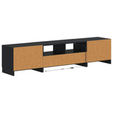 vidaXL 5-delige LED TV-kast Zwart Bewerkt hout