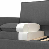 vidaXL Sofa Set 2 pc Light Grey Fabric