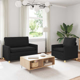 vidaXL Sofa Set 2 pc Light Grey Fabric