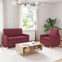 vidaXL Sofa Set 2 pc Light Grey Fabric