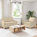 vidaXL Sofa Set 2 pc Light Grey Fabric