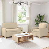 vidaXL Sofa Set 2 pc Light Grey Fabric