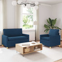 vidaXL Sofa Set 2 pc Light Grey Fabric