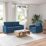 vidaXL Sofa Set 2 pc Light Grey Fabric