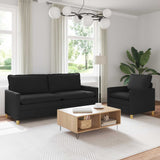 vidaXL Sofa Set 2 pc Light Grey Fabric