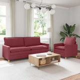 vidaXL Sofa Set 2 pc Light Grey Fabric