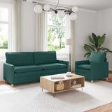 vidaXL Sofa Set 2 pc Light Grey Fabric
