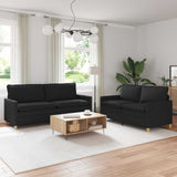 vidaXL Sofa Set 2 pc Light Grey Fabric