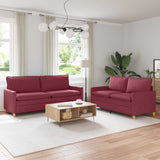 vidaXL Sofa Set 2 pc Light Grey Fabric