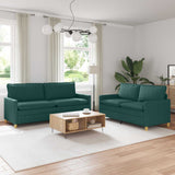 vidaXL Sofa Set 2 pc Light Grey Fabric