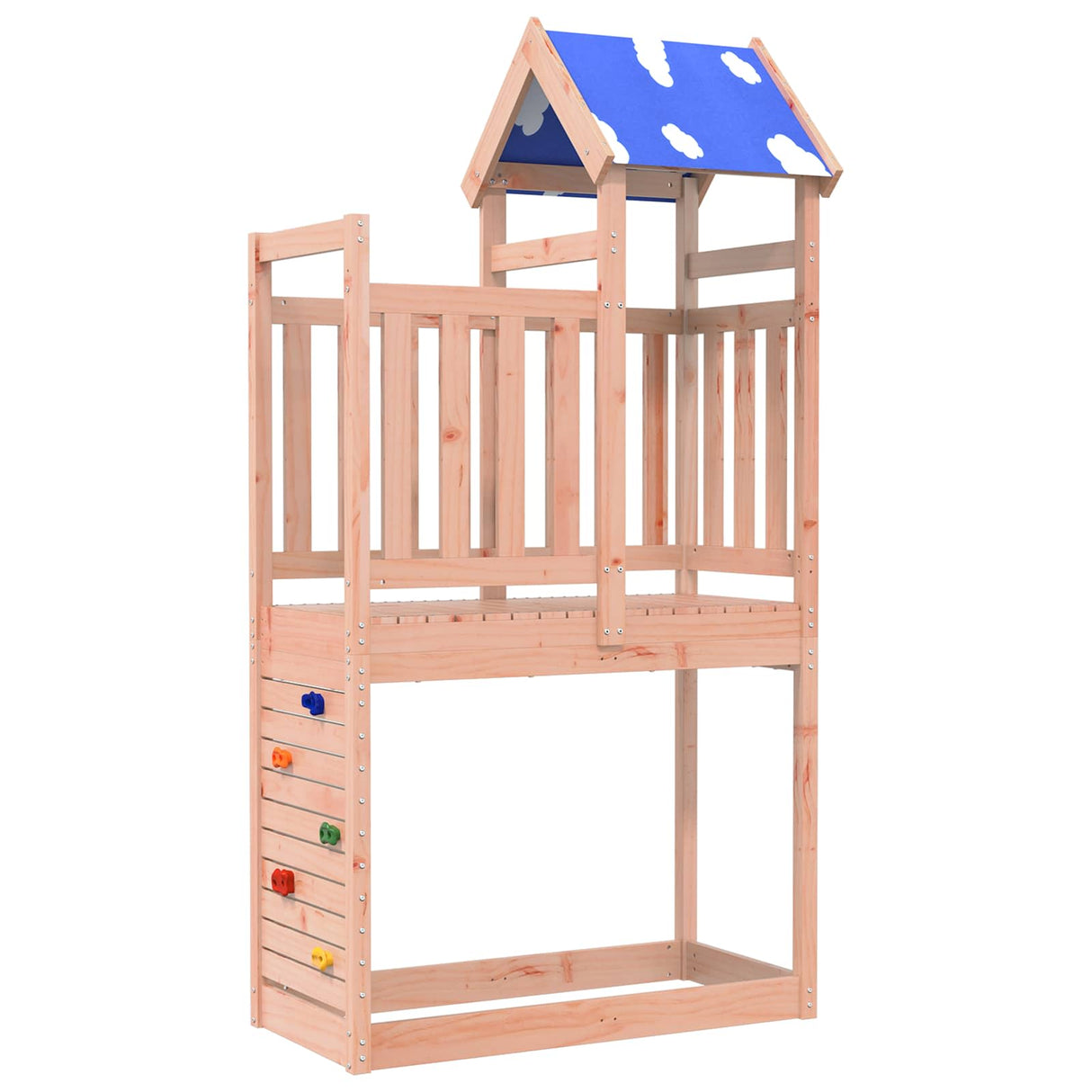 vidaXL Speeltoren Bruin 110.5 x 52.5 x 215 cm Massief grenenhout