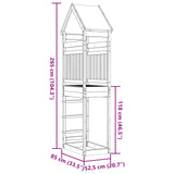 vidaXL Speeltoren Bruin 52,5 x 85 x 265 cm Massief grenenhout