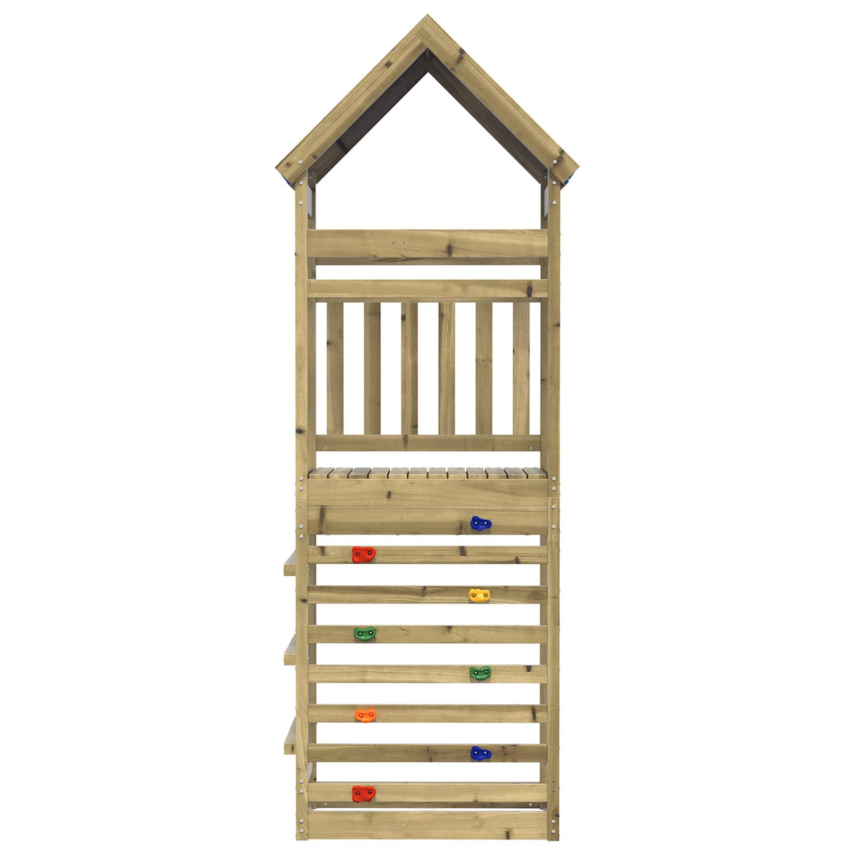 vidaXL Speeltoren Bruin 52,5 x 85 x 265 cm Massief grenenhout