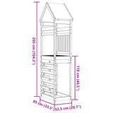 vidaXL Speeltoren Bruin 52,5 x 85 x 265 cm Massief grenenhout