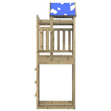 vidaXL Play Tower Brown 85 x 52.5 x 239 cm Solid Pine Wood