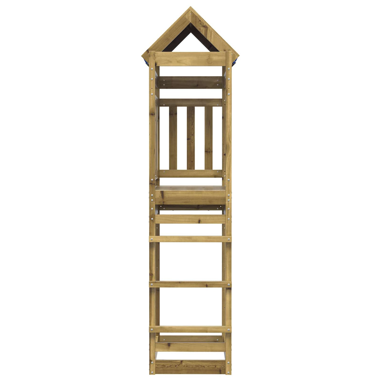 vidaXL Play Tower Brown 85 x 52.5 x 239 cm Solid Pine Wood