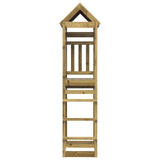 vidaXL Play Tower Brown 85 x 52.5 x 239 cm Solid Pine Wood