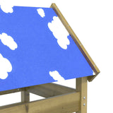 vidaXL Play Tower Brown 85 x 52.5 x 239 cm Solid Pine Wood