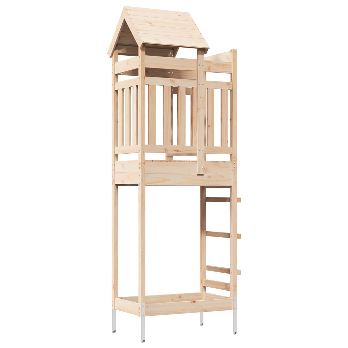vidaXL Speeltoren Bruin 52,5 x 85 x 238 cm Massief grenenhout