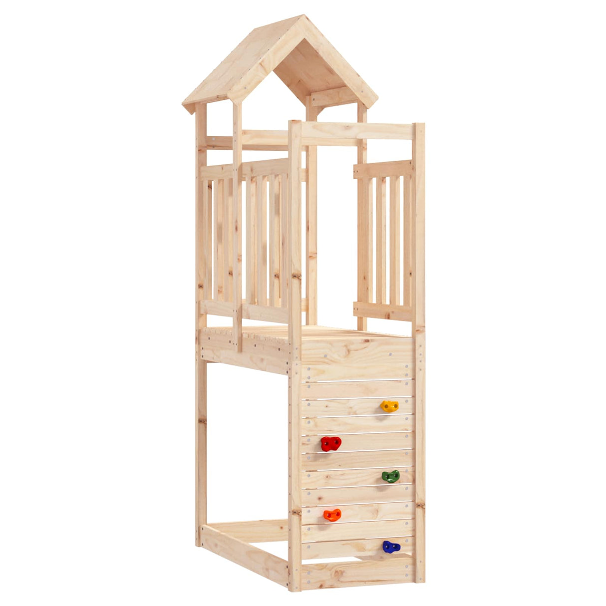 vidaXL Speeltoren Bruin 53 x 110,5 x 214 cm Massief grenenhout