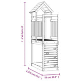 vidaXL Speeltoren Bruin 53 x 110,5 x 214 cm Massief grenenhout