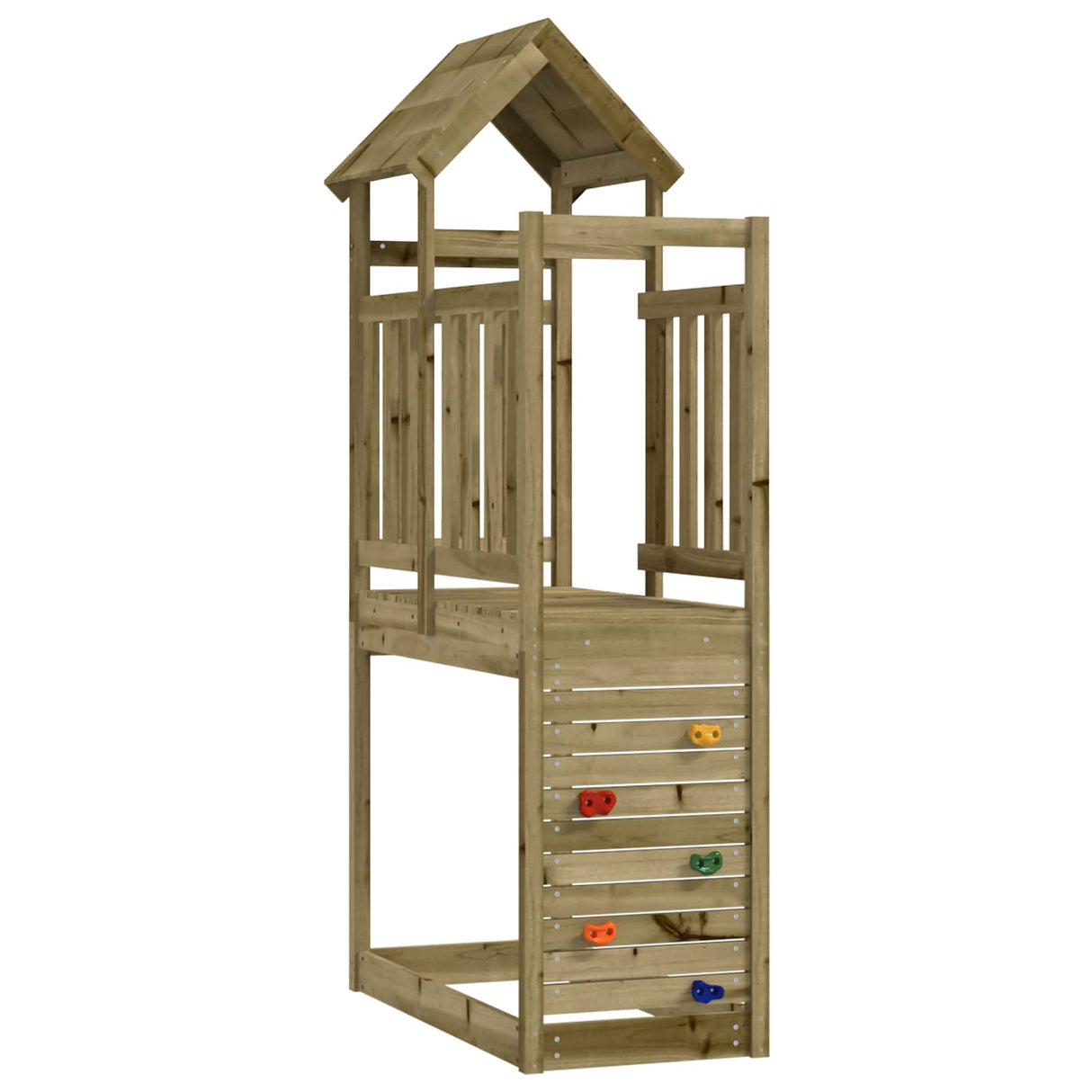 vidaXL Speeltoren Bruin 53 x 110,5 x 214 cm Massief grenenhout