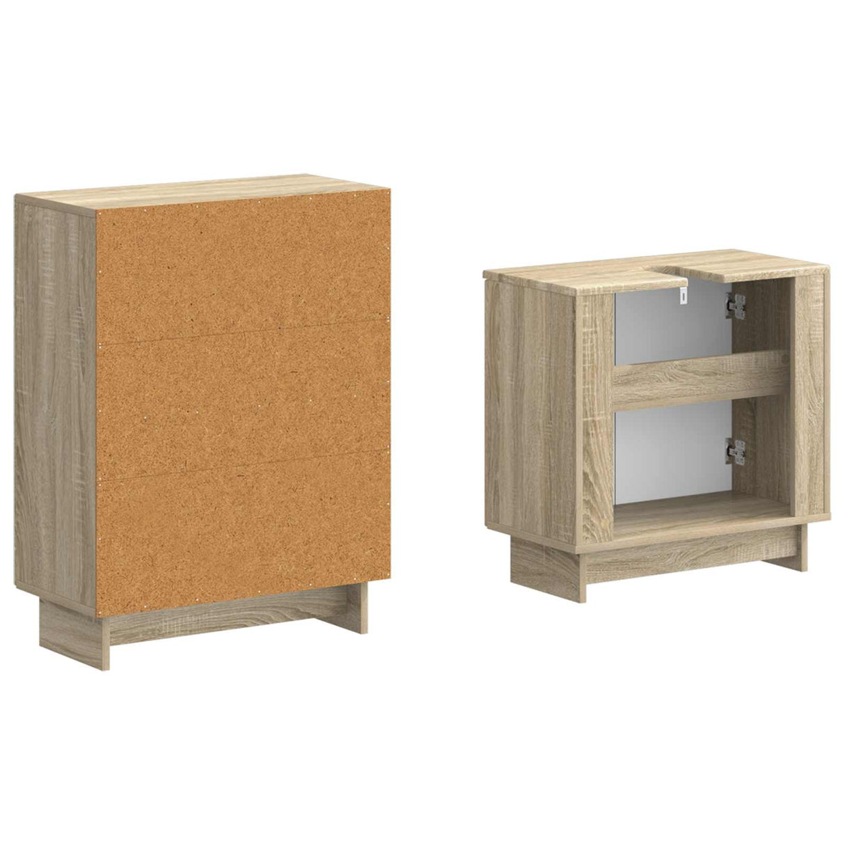vidaXL 2-Piece Bathroom Cabinet Set EDE Black Engineered Wood