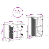 vidaXL 2-Piece Bathroom Cabinet Set EDE Black Engineered Wood